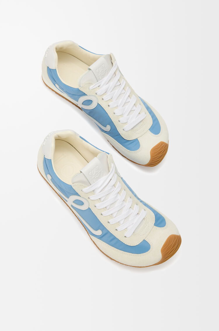 Ballet Runner 2.0 In Nylon And Calfskin Blue/White/Soft White - LOEWE