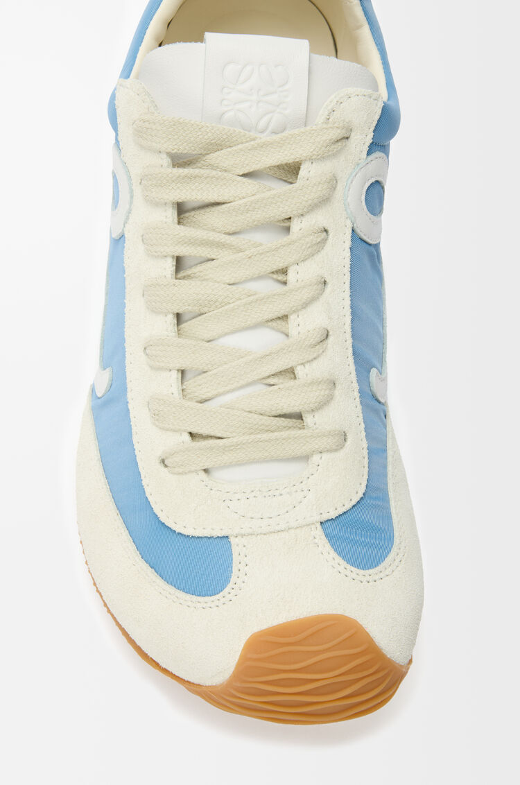 Ballet Runner 2.0 In Nylon And Calfskin Blue/White/Soft White - LOEWE