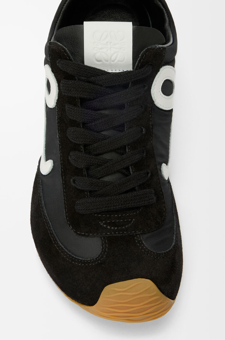 Ballet Runner 2.0 In Nylon And Calfskin Black/White - LOEWE