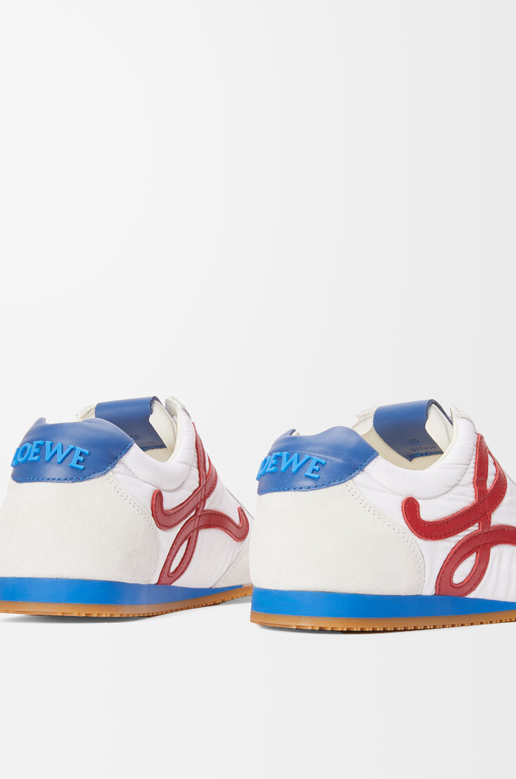 Ballet Runner 2.0 In Nylon And Calfskin White/Red/Blue - LOEWE